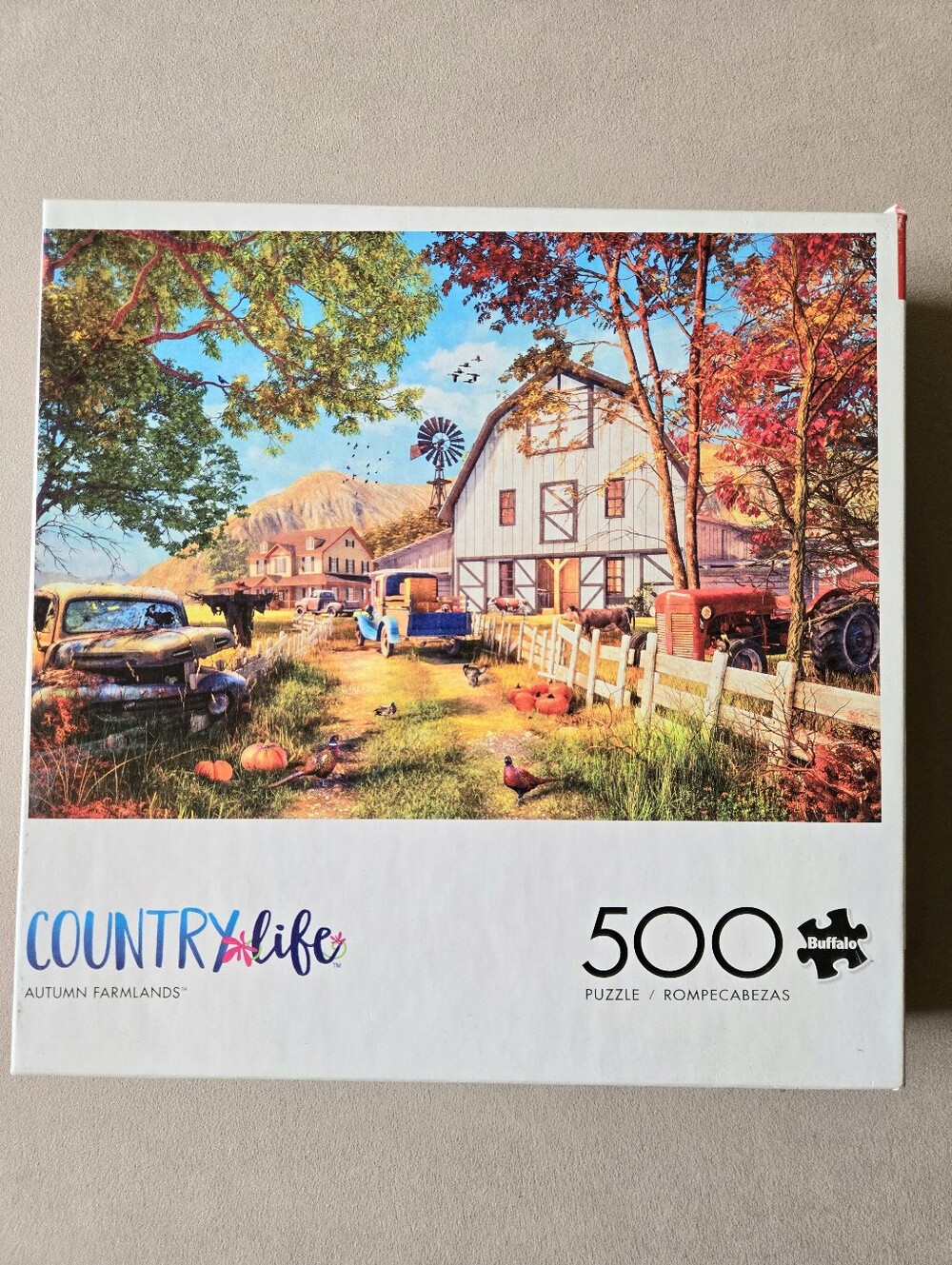 Buffalo Games, Country Life "Autumn Farmlands" 500 Piece Puzzle